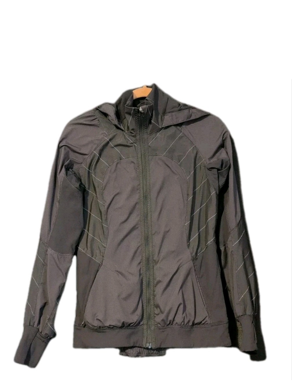 Lululemon Jacket Womens 6 Black Full Zip Athletic Running Lightweight Shes Swift